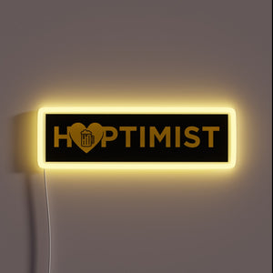 Hand-painted RGB neon sign for craft beer enthusiasts and optimists.