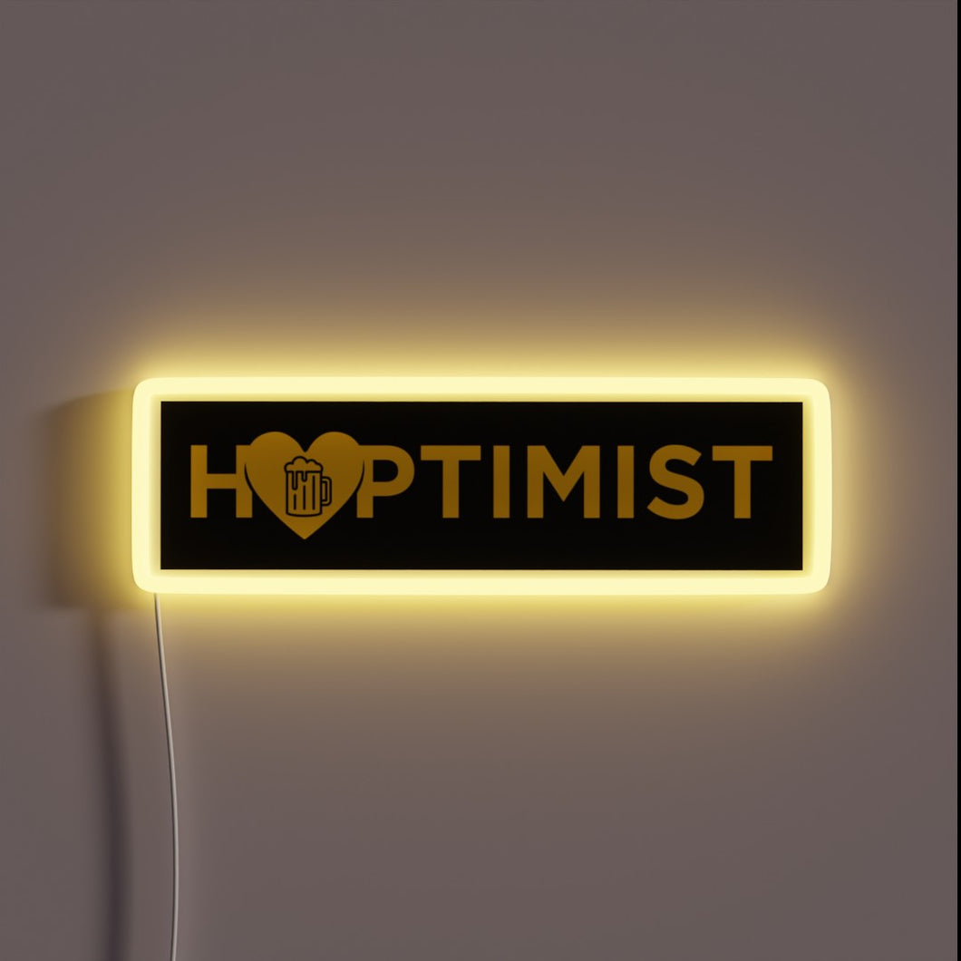 Hand-painted RGB neon sign for craft beer enthusiasts and optimists.