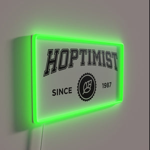Vintage 80s-inspired craft beer design with bold RGB neon accents.