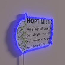 Load image into Gallery viewer, Optimistic beer lover&#39;s dictionary in bright RGB neon light style.