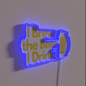 Customizable neon sign for passionate beer brewers and enthusiasts always.