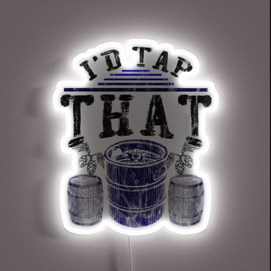 Neon bar decor for beer enthusiasts with customizable LED lighting.