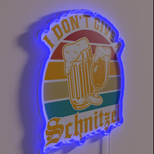 Attitude adjustment guaranteed with this bold, vibrant neon Schnitzel sign.