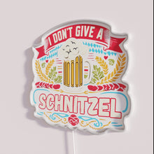 Load image into Gallery viewer, Retro Neon Sign for Bedroom Decor, &quot;I Don&#39;t Give a Schnitzel