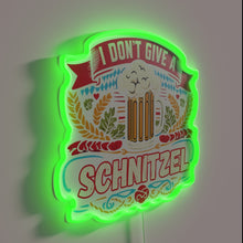 Load image into Gallery viewer, I Don&#39;t Give A Schnitzel Attitude in Colorful Neon Fun