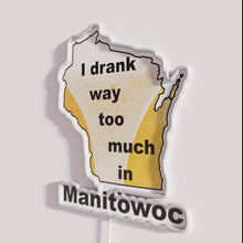 Load image into Gallery viewer, Vintage neon bar sign for college memories and drinking jokes