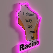 Load image into Gallery viewer, Colorful Wall Sign Recalls Excesses in a Quaint Wisconsin Town