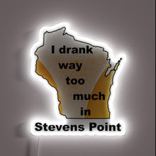 Load image into Gallery viewer, Colorful retro bar sign commemorating drunken nights in Stevens Point.