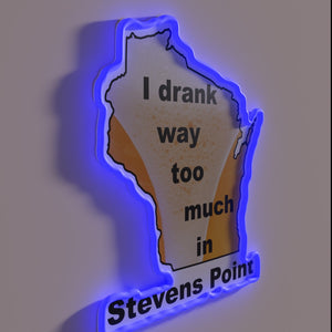 Stevens Point party regrets warning neon sign for binge drinkers