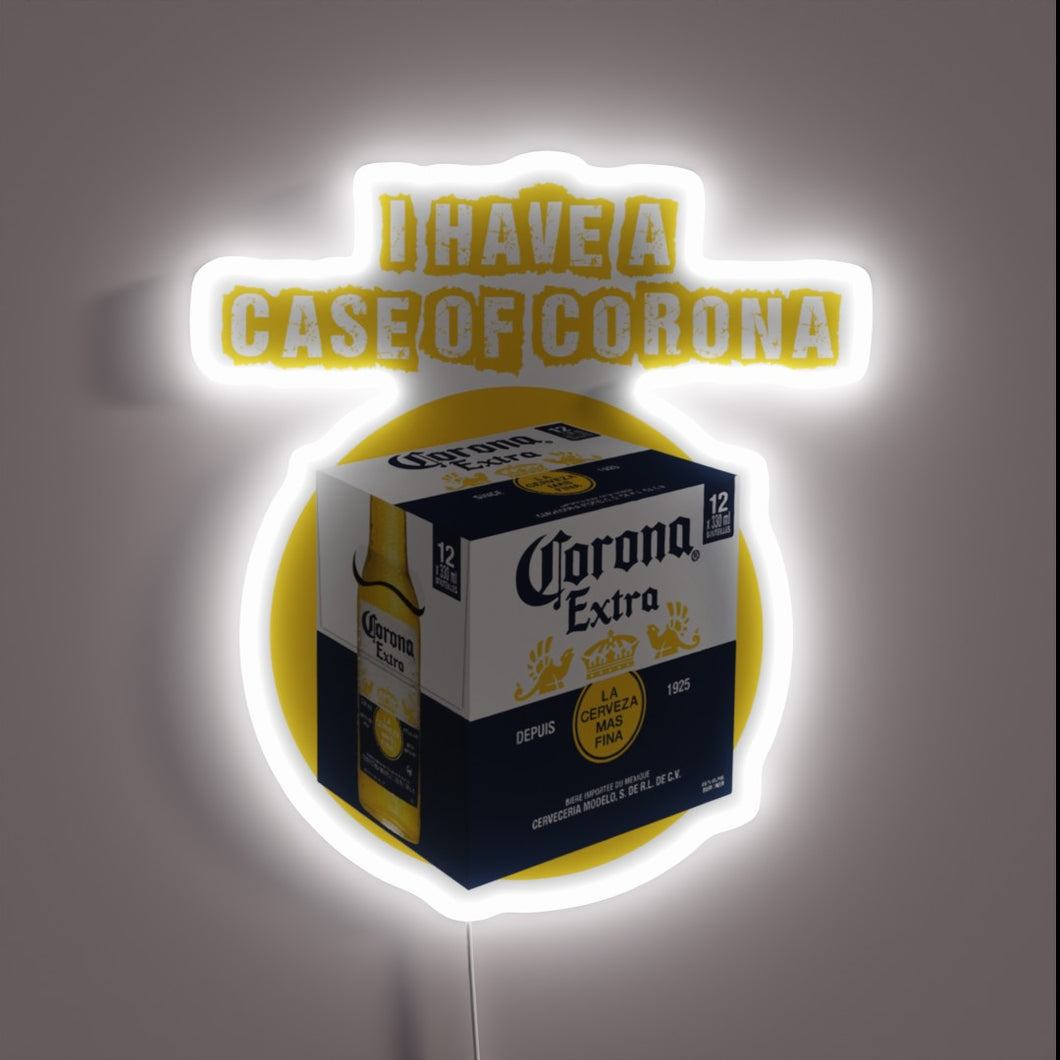 Vibrant Corona RGB Neon Sign with Electrifying Colorful Lighting Effects