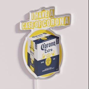 Colorful Corona Beer Neon Sign with Vibrant RGB Lighting Accent