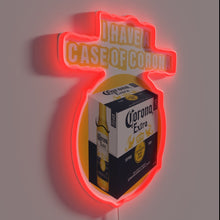Load image into Gallery viewer, Vibrant Corona Brand Neon Sign in Eye-Catching RGB Color Scheme