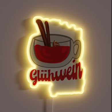 Christmas drink inspiration with vibrant RGB glow neon light decoration.