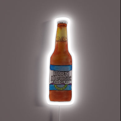 Iron House Brewery's vibrant RGB Neon Sign adds rustic charm