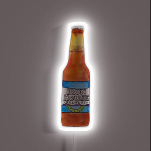 Iron House Brewery's vibrant RGB Neon Sign adds rustic charm