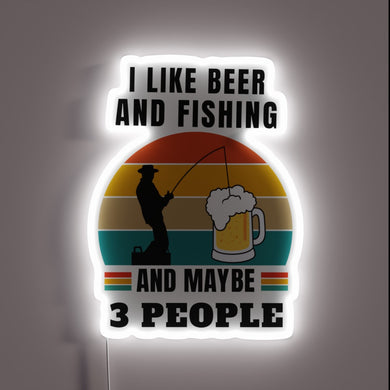 Vibrant neon sign for beer lovers and outdoor enthusiasts everywhere