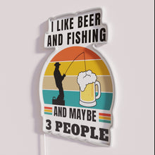 Load image into Gallery viewer, Neon Bar Sign: Fun Decor for Beer and Fishing Enthusiasts Everywhere