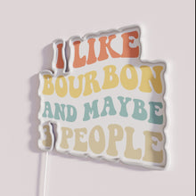 Load image into Gallery viewer, Neon bar decor with whiskey lovers and close friendships message