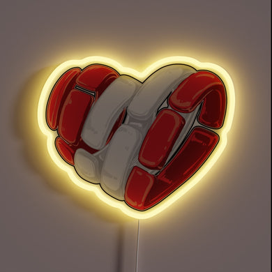 Unique Austrian-inspired LED sign with vibrant RGB neon accents.