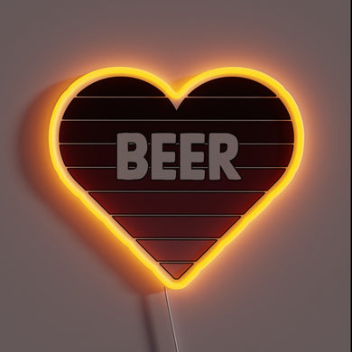 Illuminated Neon Sign Displaying Loving Devotion to Craft Beer Culture
