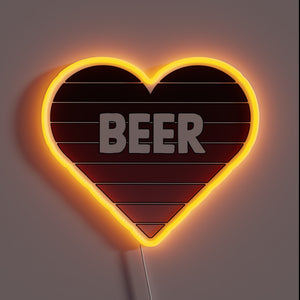 Illuminated Neon Sign Displaying Loving Devotion to Craft Beer Culture