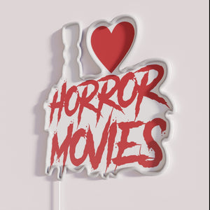 Neon Horror Sign for 80s Movie Fans and Horror Enthusiasts