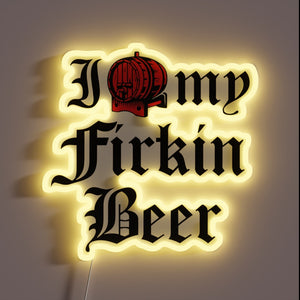 Retro Neon Sign Displays I Love My Friken Beer Message