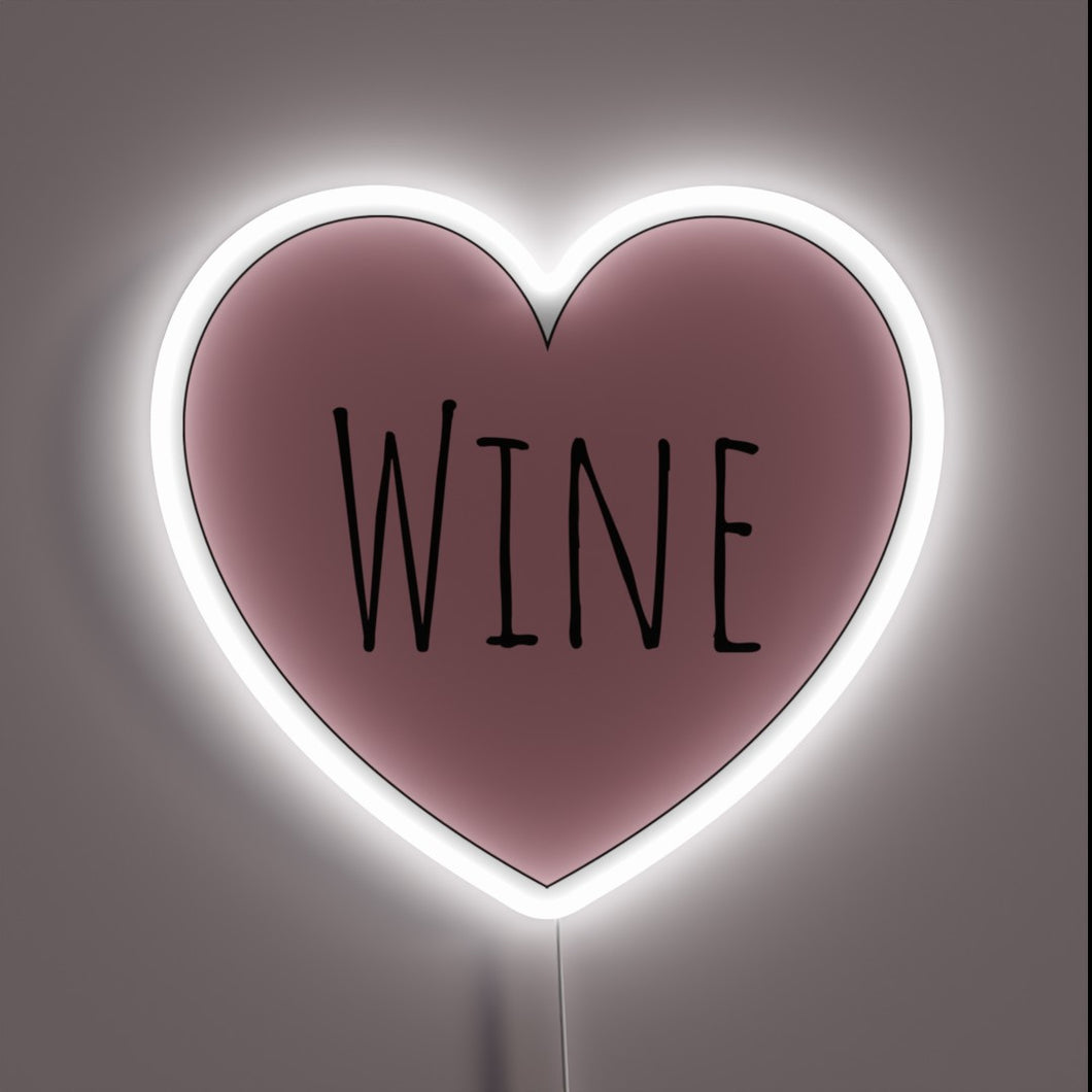 Brighten your wine collection with this vibrant colorful LED sign.