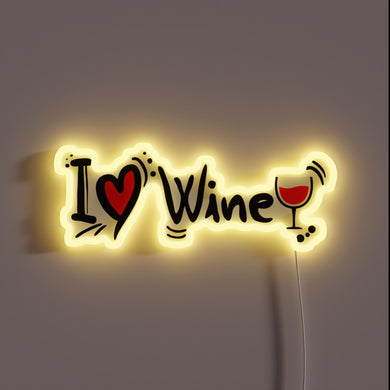 Vibrant Wine Lover's Dream Sign with Colorful RGB Neon Accents