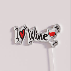 Vibrant Wine Lover's Neon Sign with Colorful RGB LED Lights