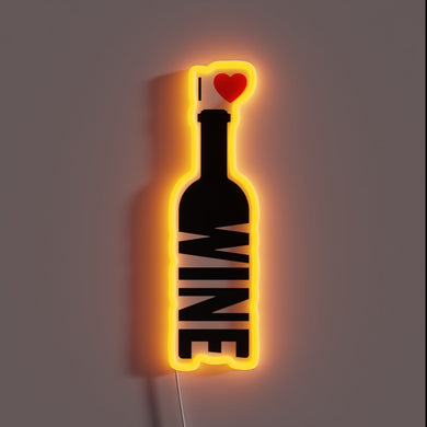 Illuminated wine enthusiast decor featuring colorful neon wine glass accents