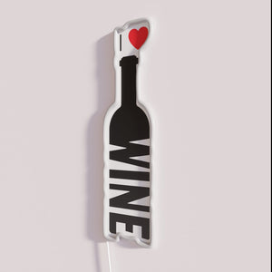 Neon Wine Wall Art Sign, Perfect Home Bar Decor Idea