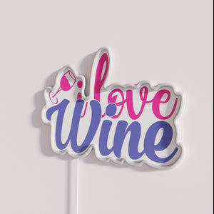 Colorful Neon Wine Sign for Home Bar Decor and Ambiance