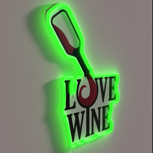 Vibrant Wine Lover's Delightful RGB Neon Sign Decor Accent Statement