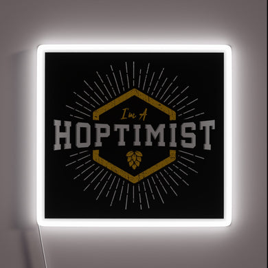 Brighten up your space with this HOPTIMIST neon color sign