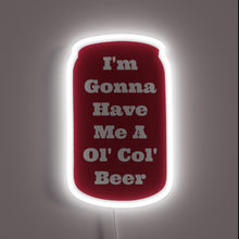 Load image into Gallery viewer, Ol&#39; College Beer Sign with Coach Sam Pittman&#39;s signature glow.