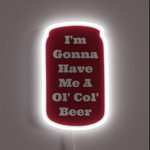 Ol' College Beer Sign with Coach Sam Pittman's signature glow.