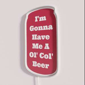Ol' College Football Fan's Retro Neon Sign, Sam Pittman Inspired