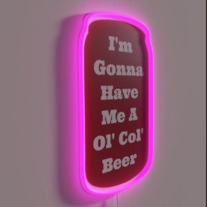 Neon Sign with Colorful Typography and Football Team Spirit Quote