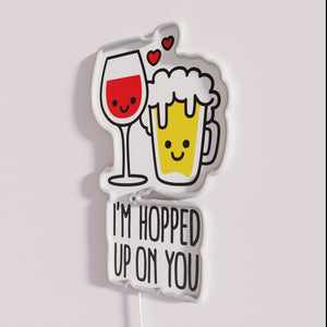 Romantic Funny Couples Valentine's Day RGB Neon Wall Decor Sign