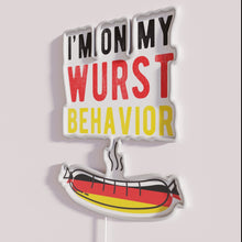 Load image into Gallery viewer, German themed bratwurst festival inspired colorful RGB neon wall decor