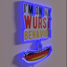 Load image into Gallery viewer, Vibrant German-themed neon sign celebrates bratwurst festival with festive flair.