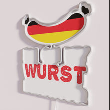Load image into Gallery viewer, Neon Wurst Behavior Sign - Whimsical Kitchen Decor Accent Lighting