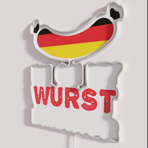 Neon Wurst Behavior Sign - Whimsical Kitchen Decor Accent Lighting
