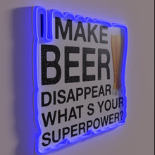 Load image into Gallery viewer, Neon sign declaring fun personality and drinking abilities with humor