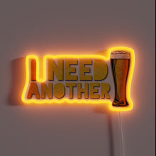 Load image into Gallery viewer, Retro-Style I Need Another Beer Neon Sign for Home Bar