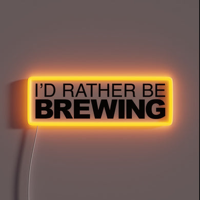 Customizable RGB LED lighted sign for coffee and gaming enthusiasts