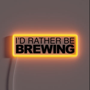 Customizable RGB LED lighted sign for coffee and gaming enthusiasts