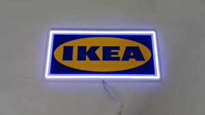 ikea logo light signs