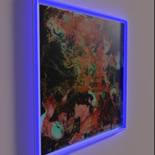 Load image into Gallery viewer, Beautiful Japanese Garden Scene in Vibrant RGB Neon Light Artwork